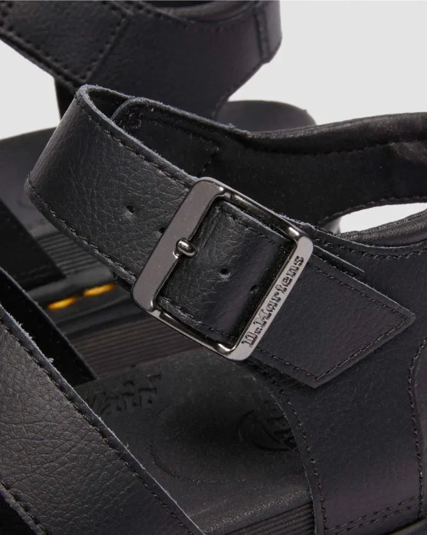 Dr Martens Blaire Athena Leather Strap Sandals Black