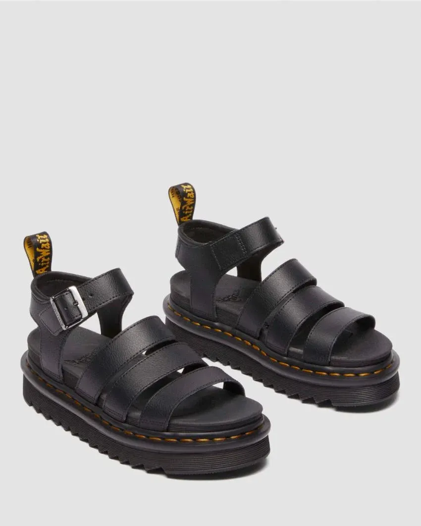 Dr Martens Blaire Athena Leather Strap Sandals Black