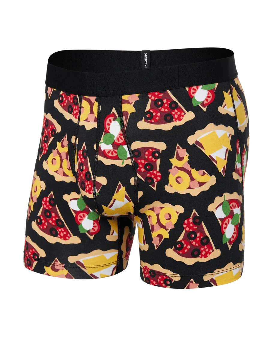 DropTemp Cooling Boxer Brief - Any Way U Slice It-Black