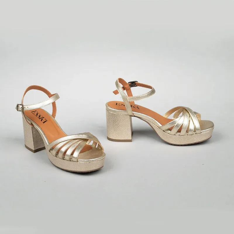 ESSKA Casey Sandals in Platinum Metallic