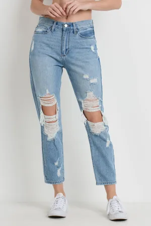Extra Distressed Mom Jean