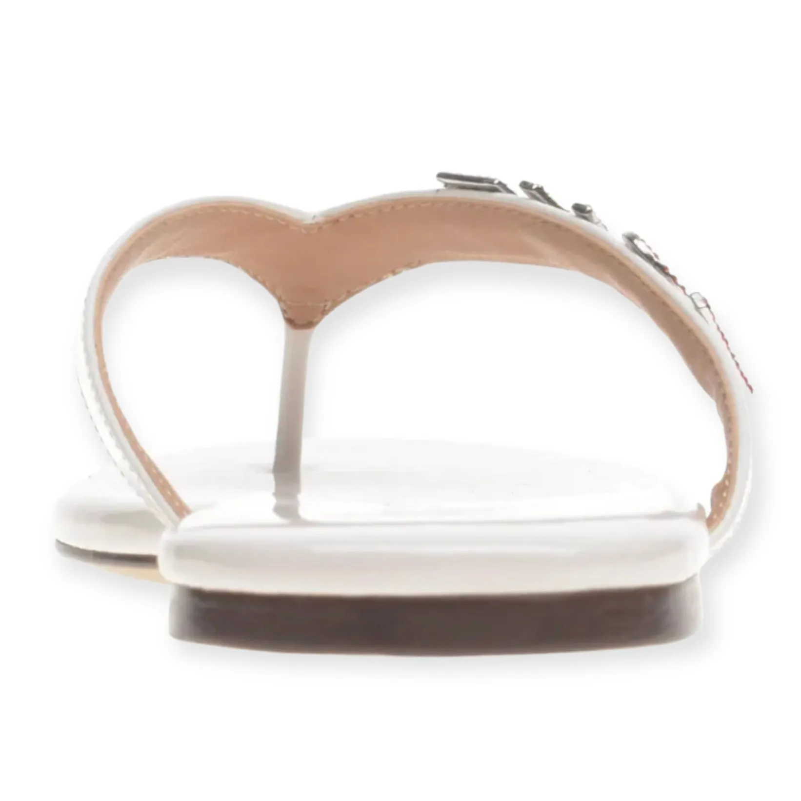FANTASIA Women's Embellished Flats Thong Slide Sandals