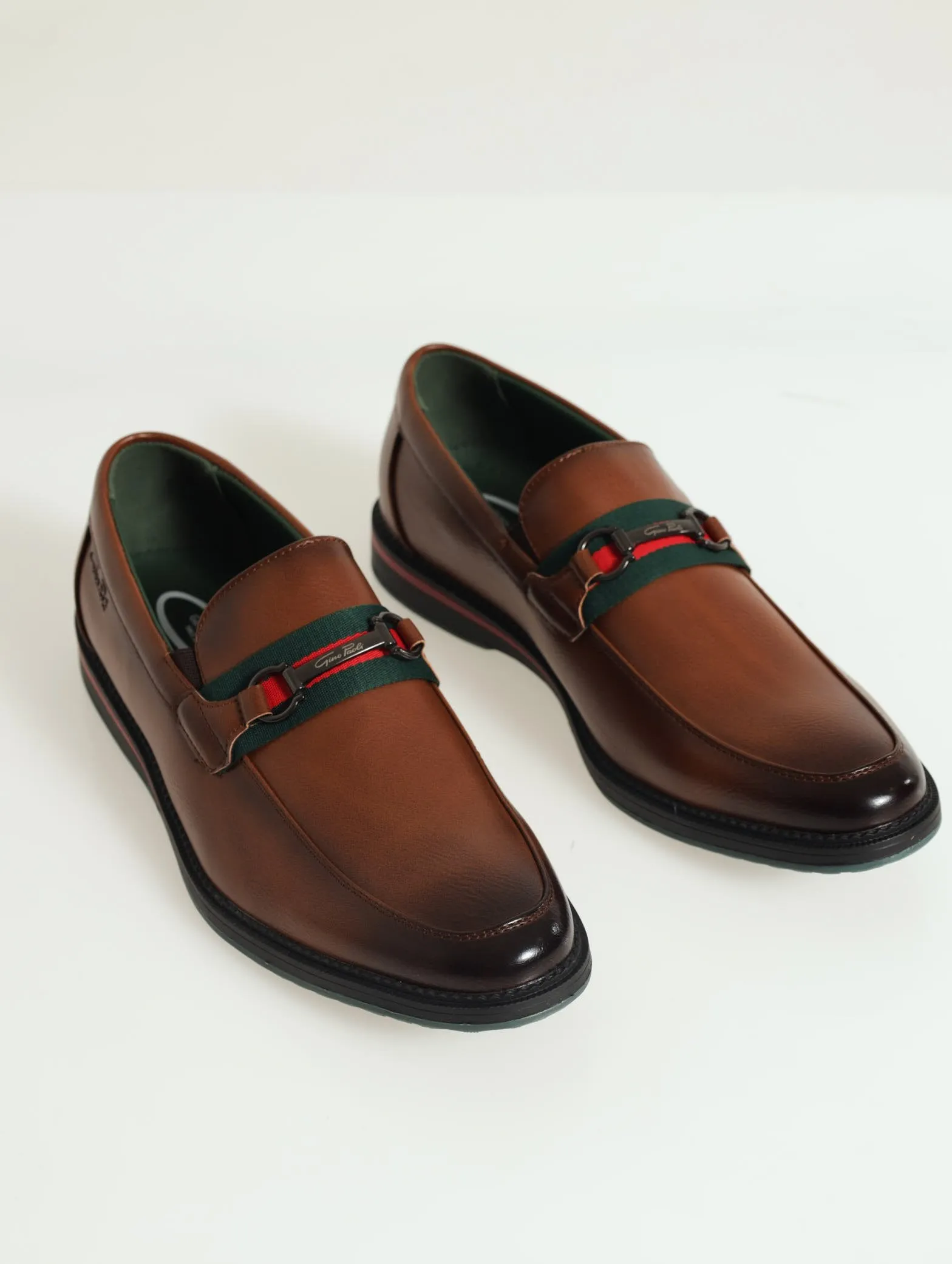 Flat Slip On With Tape Trim - Tan