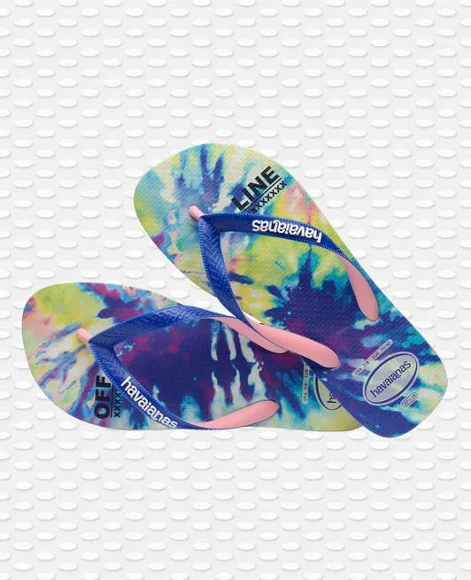 Havaianas Tie Dye Top Fashion Blue Flip Flops