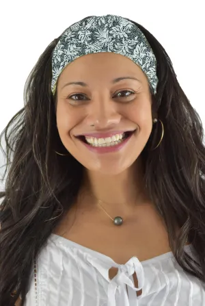 Headband Scrunchie Set - Tropicana - Black and White