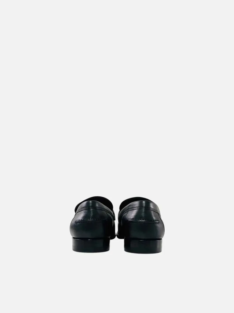 HERMES Destin Black Loafers 36.5