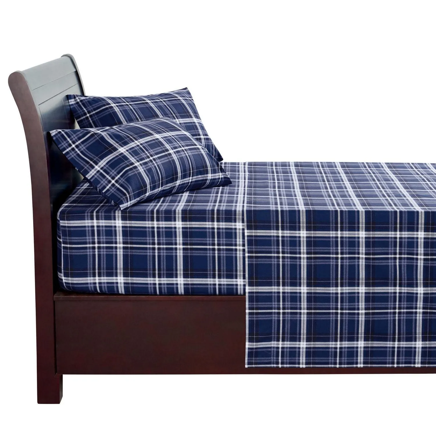hometrends Blue Flannel Sheet Set - Double