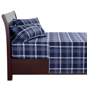 hometrends Blue Flannel Sheet Set - Double