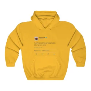 I wish I could run across a beach into my own arms Kanye Tweet Hoodie