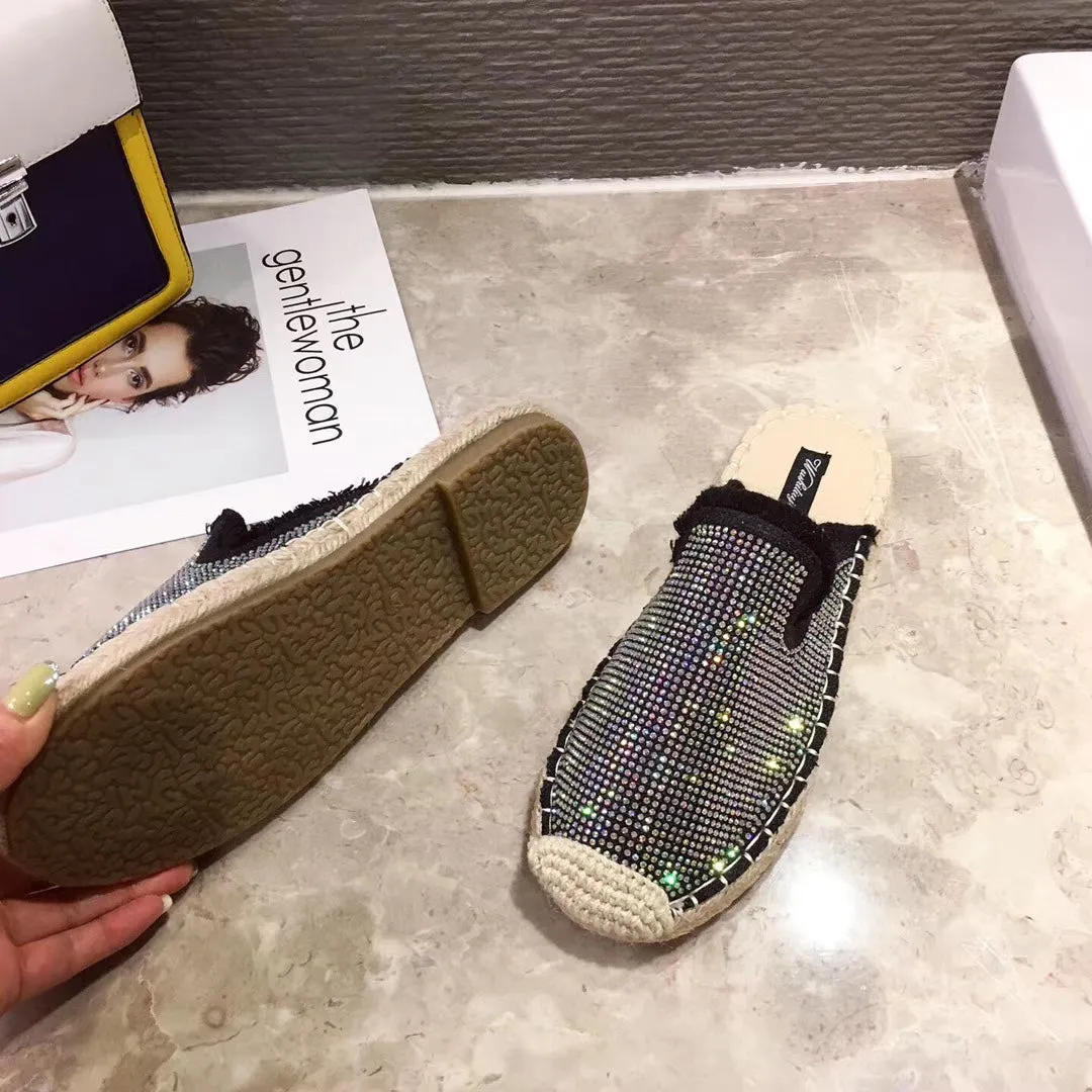 Iron On Rhinestones Slip On Rope Flats