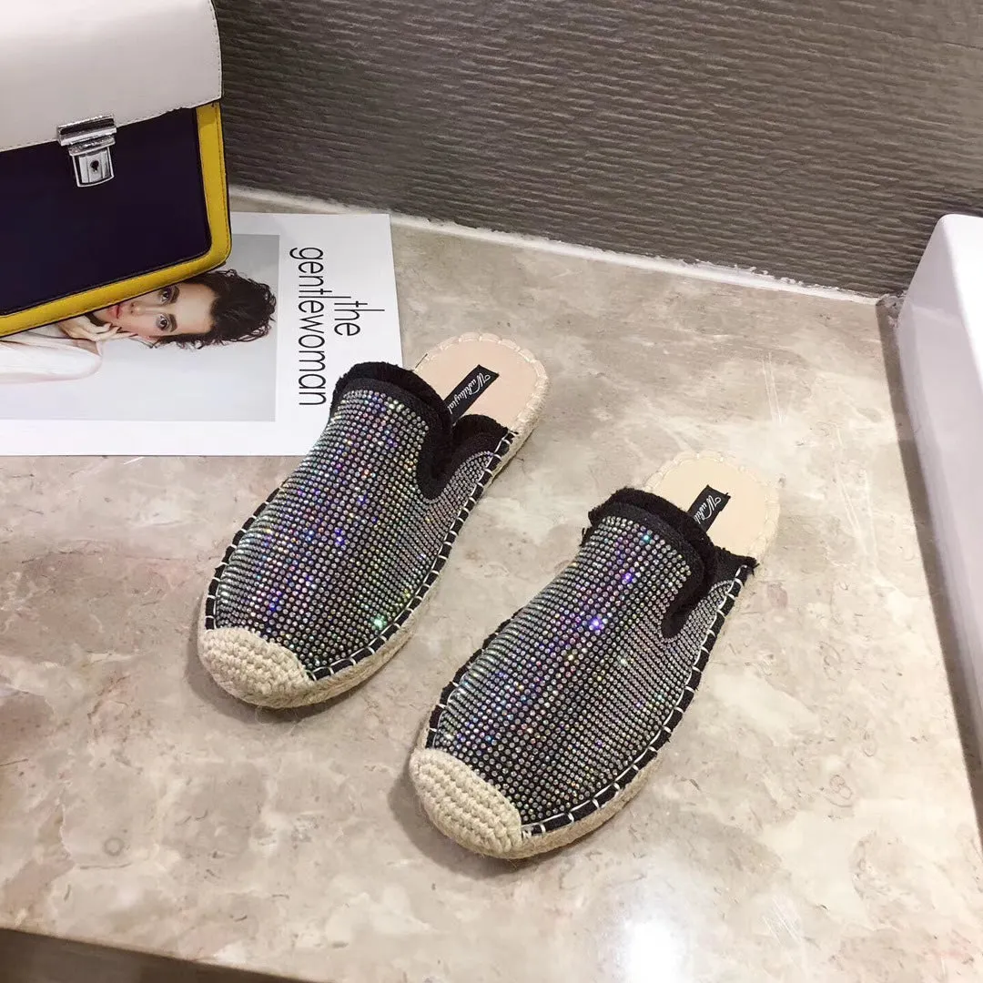 Iron On Rhinestones Slip On Rope Flats