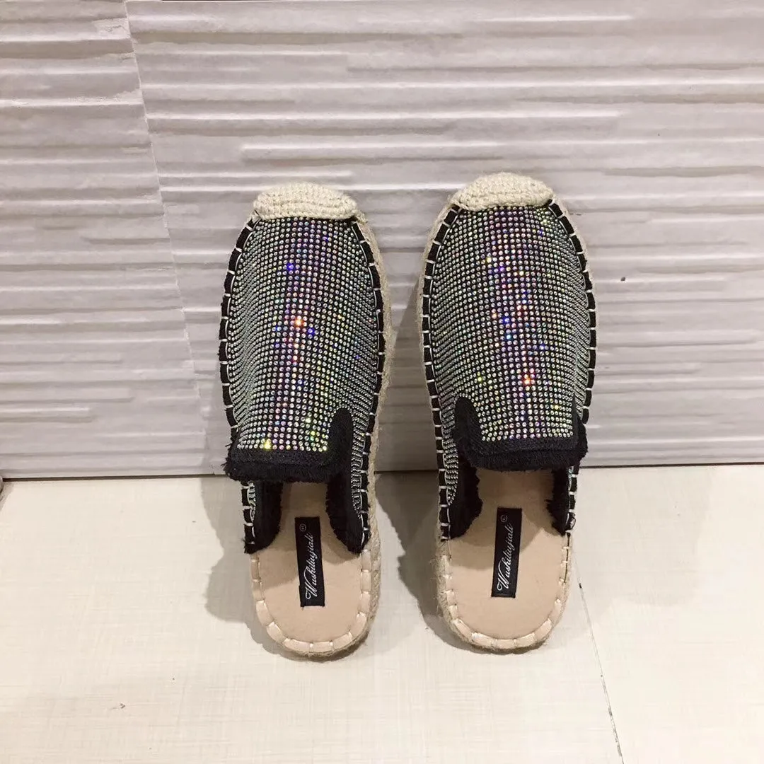 Iron On Rhinestones Slip On Rope Flats