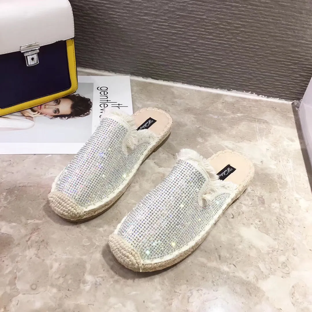 Iron On Rhinestones Slip On Rope Flats
