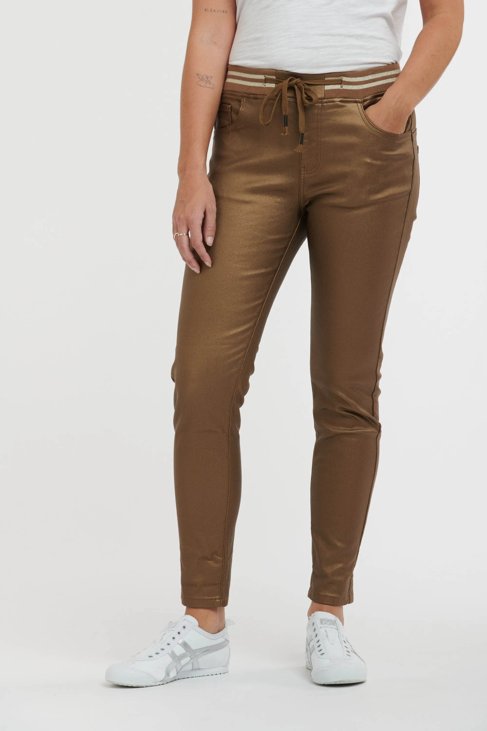 ITALIAN STAR Pleather Tommy Jean - Gold