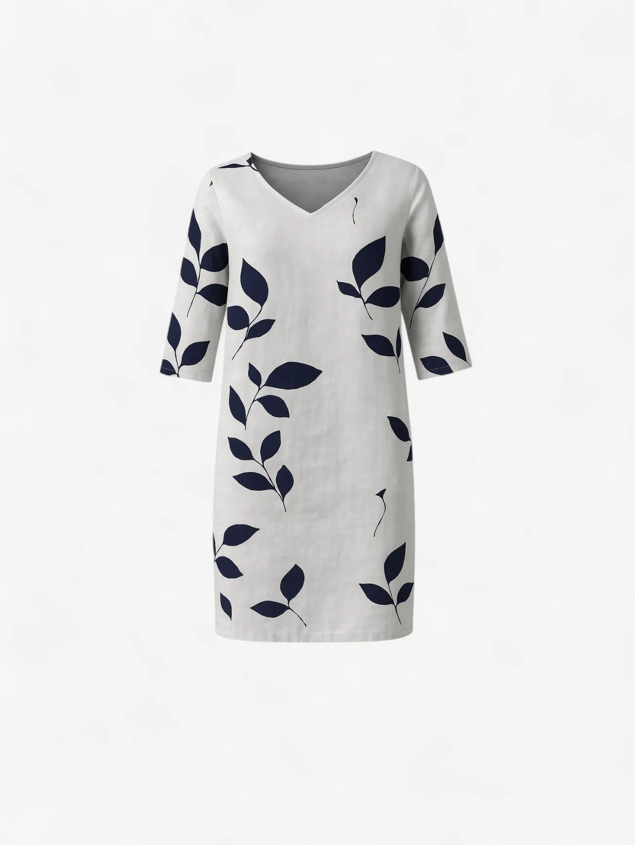 Jada | Women's Casual Print V Neck Half Sleeve Midi Dress