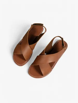 Jada | Women's Flat Summer Sandals Open Toe Cross Strap Ankle Support