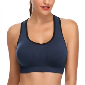 Jazz Scoop Neck Strappy Crisscross Back Sports Bra
