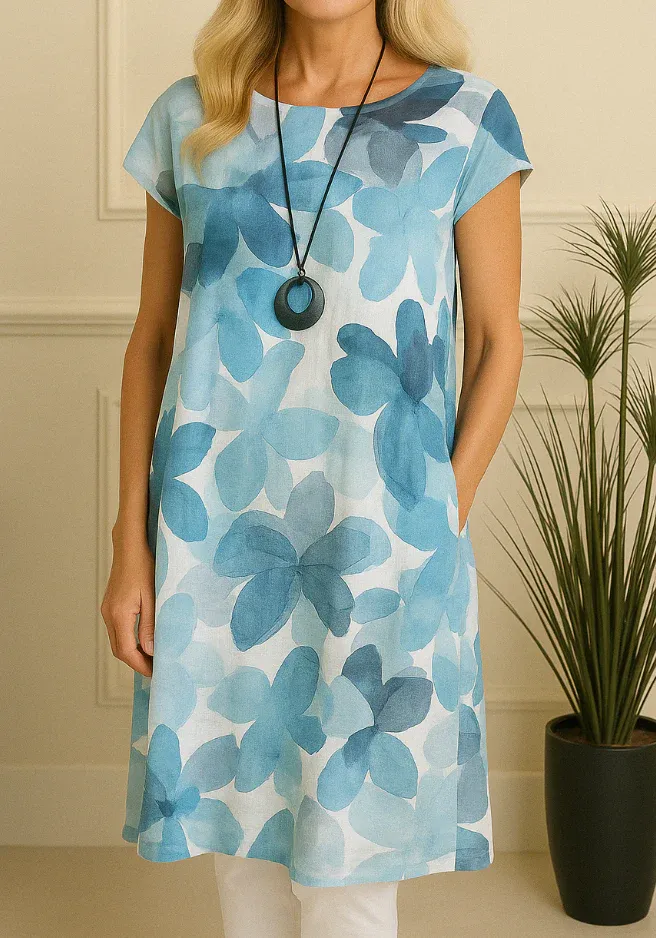 Jessica - Delicate spring dress with butterfly colors