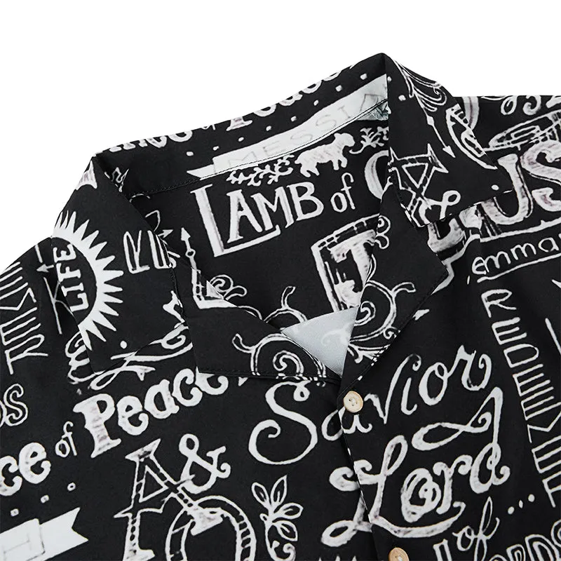 JESUS PRINCE OF PEACE PRINTED ALOHA SHIRT