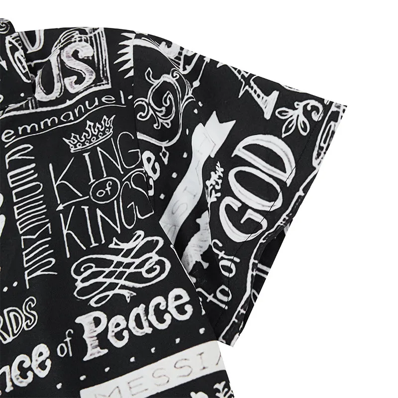 JESUS PRINCE OF PEACE PRINTED ALOHA SHIRT