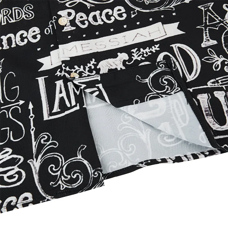 JESUS PRINCE OF PEACE PRINTED ALOHA SHIRT