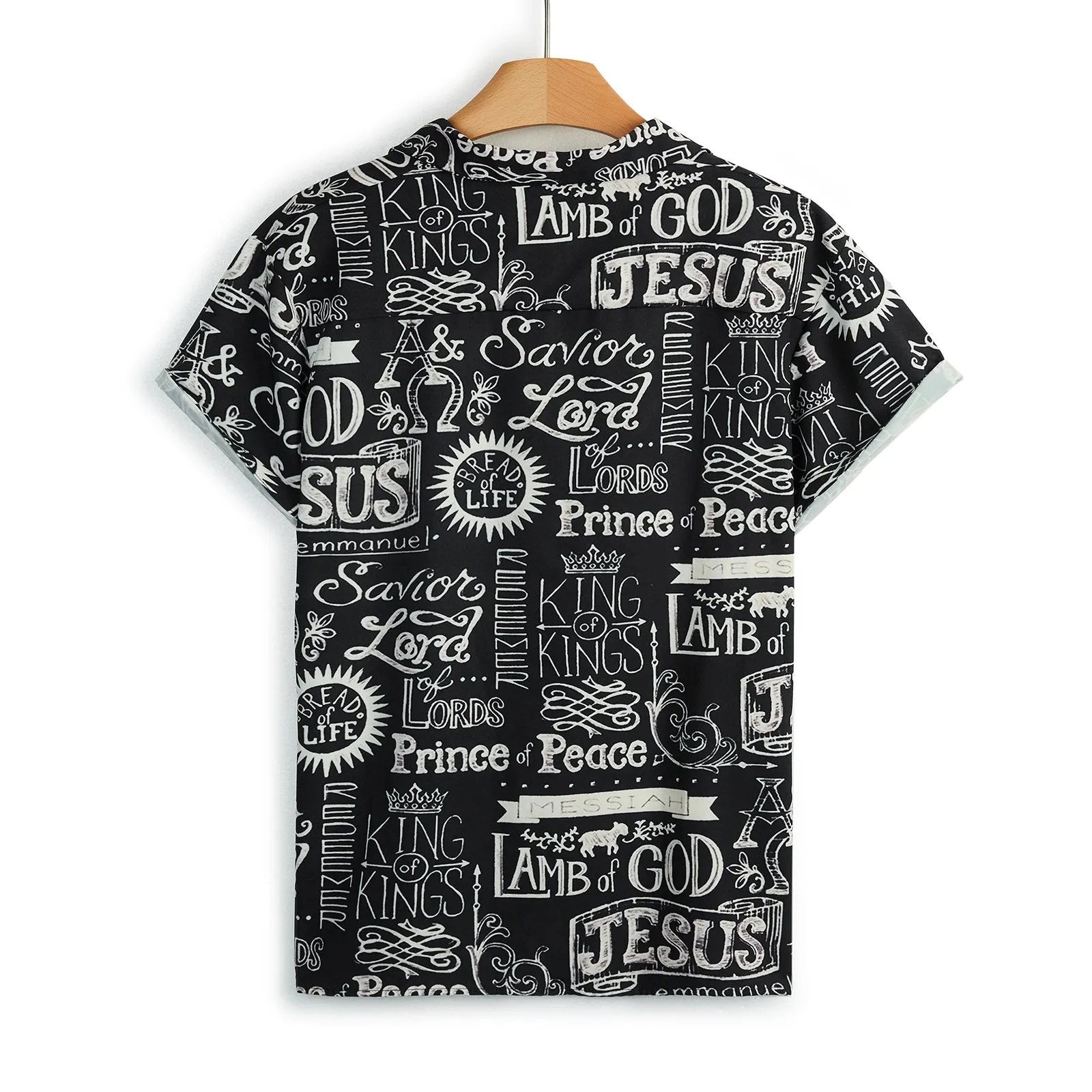 JESUS PRINCE OF PEACE PRINTED ALOHA SHIRT