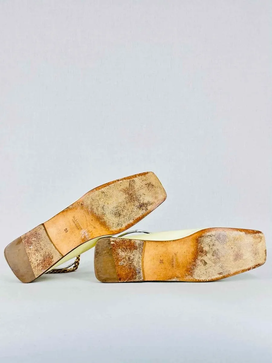 JIL SANDER Ring Cream Ballerinas 38