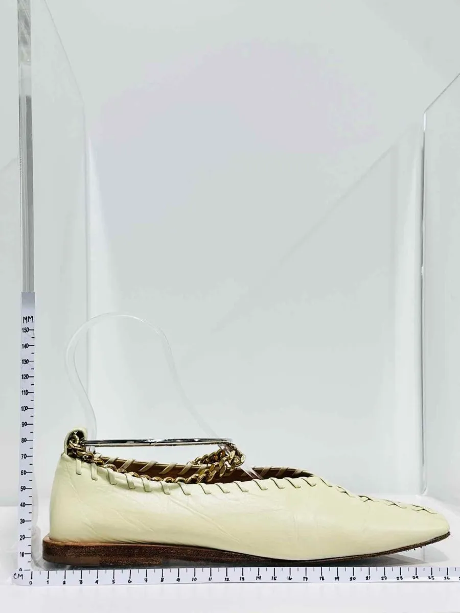 JIL SANDER Ring Cream Ballerinas 38