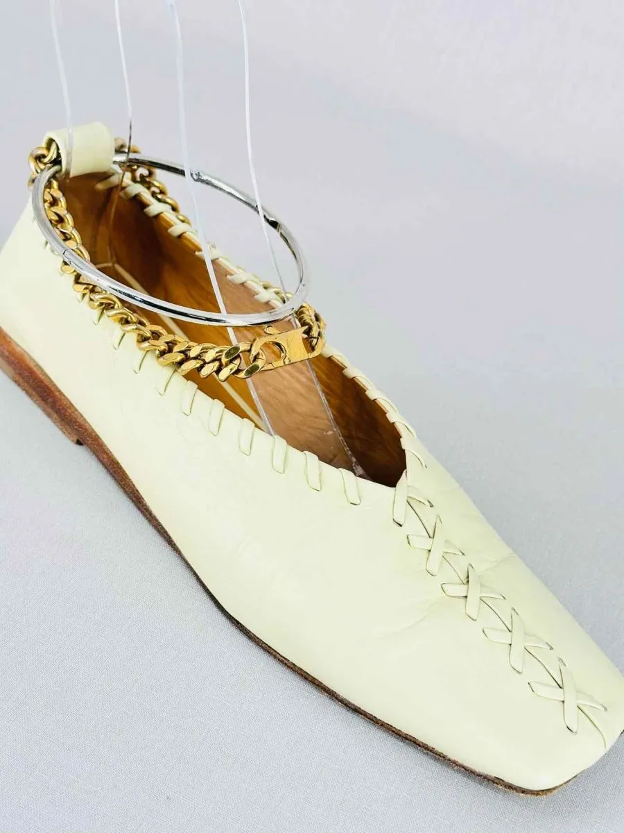 JIL SANDER Ring Cream Ballerinas 38