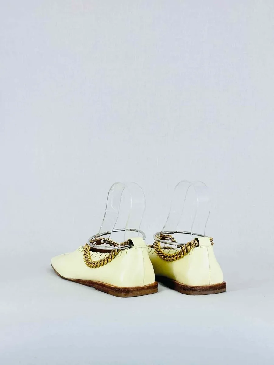 JIL SANDER Ring Cream Ballerinas 38