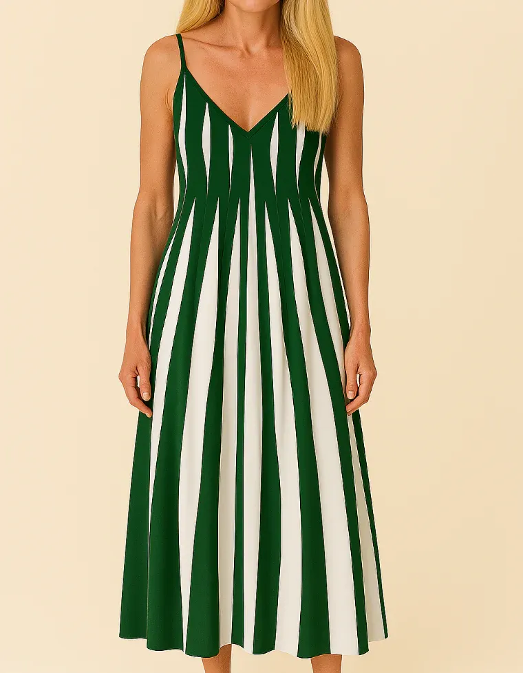 Joanna - Long Casual Dress in Handmade Style