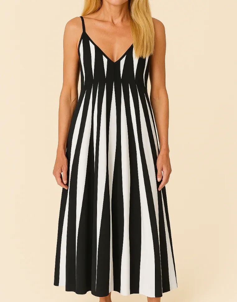 Joanna - Long Casual Dress in Handmade Style