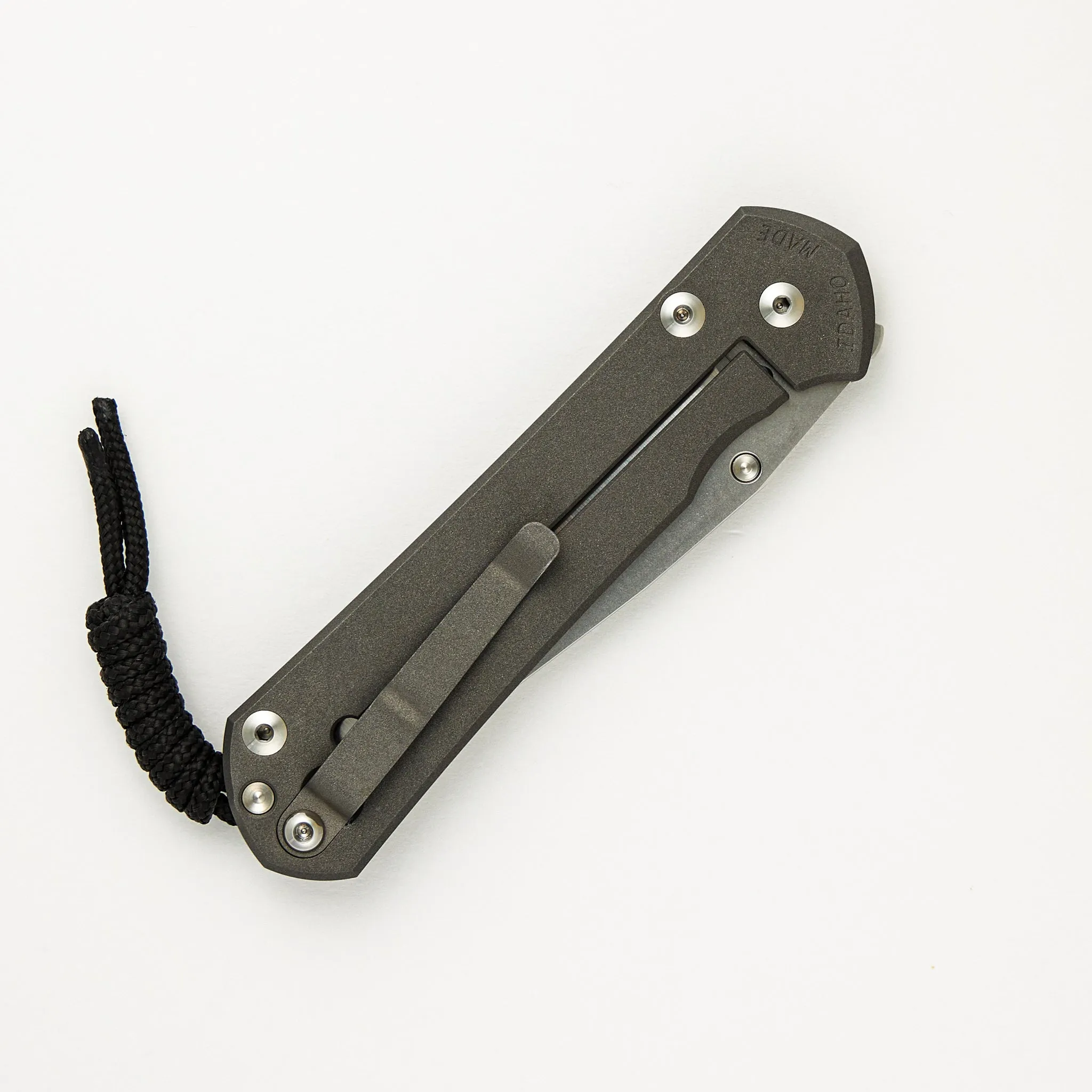 Large Sebenza 31 - Unique Graphic - Drop Point CPM MagnaCut Blade - Silver Single Thumb Lug