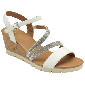 Lotus Goldie White Sandals