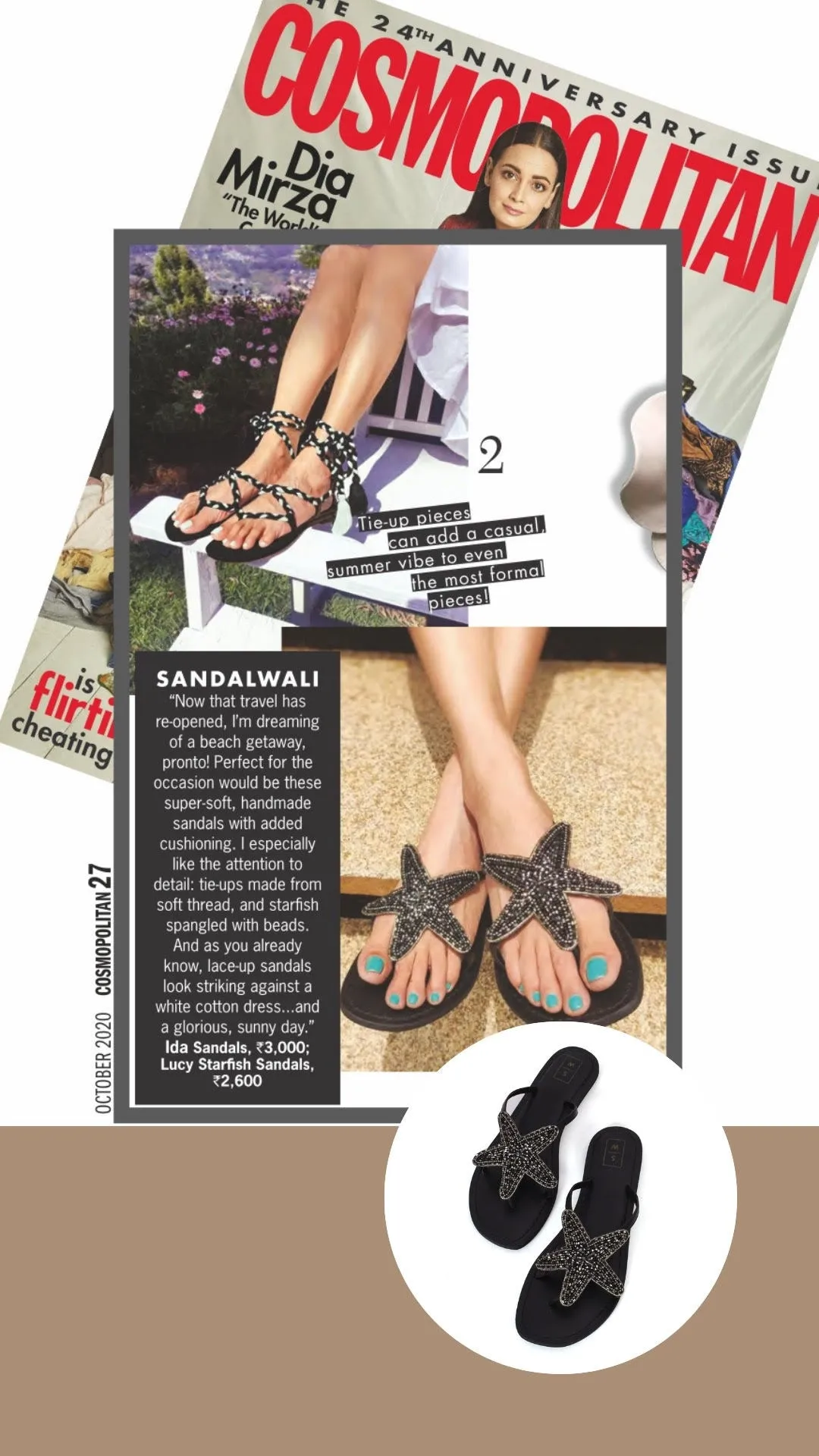 Lucy Black Starfish Sandal