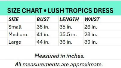 LUSH TROPICS DRESS