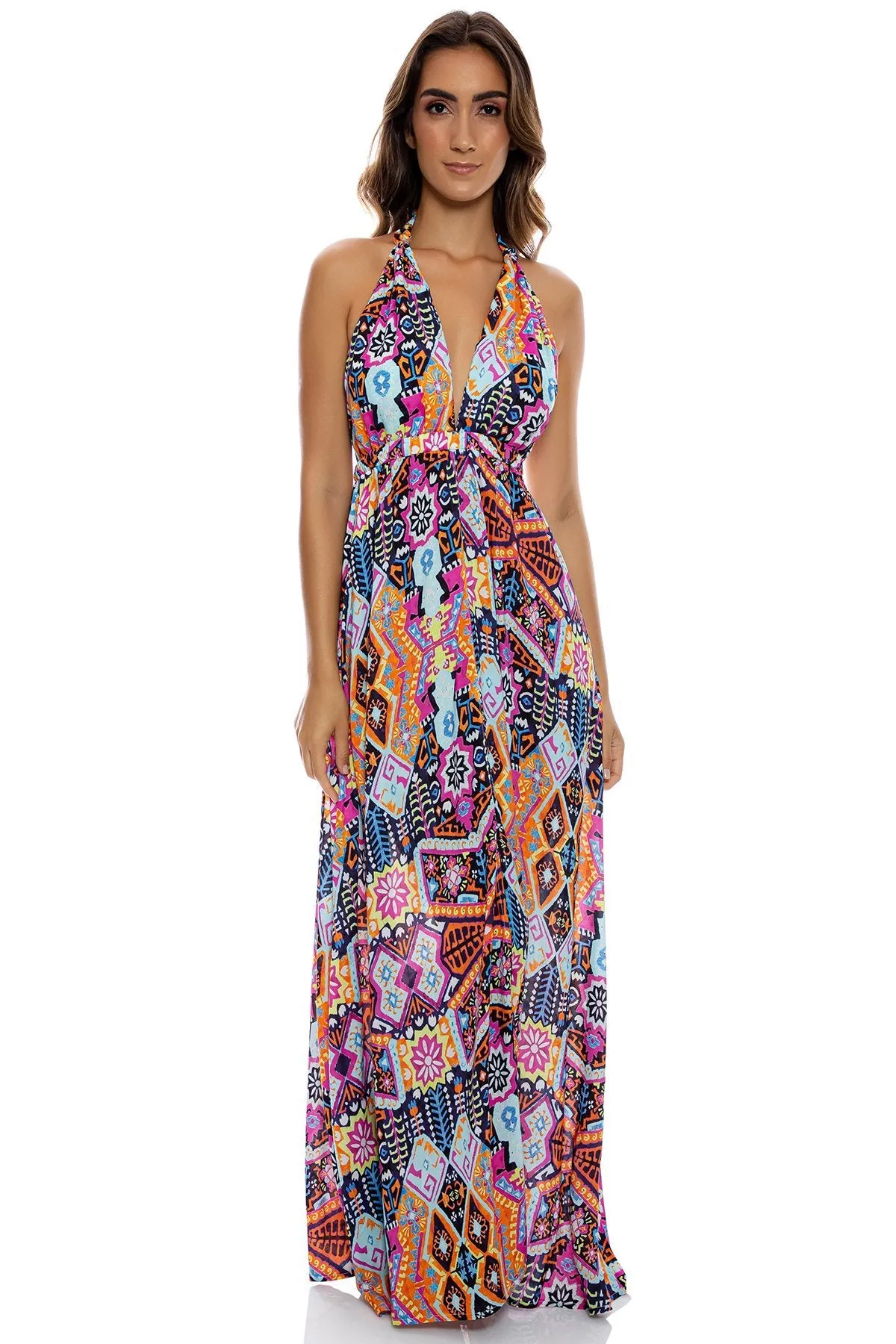MARACUYA KISSES - Deep Plunge Long Dress