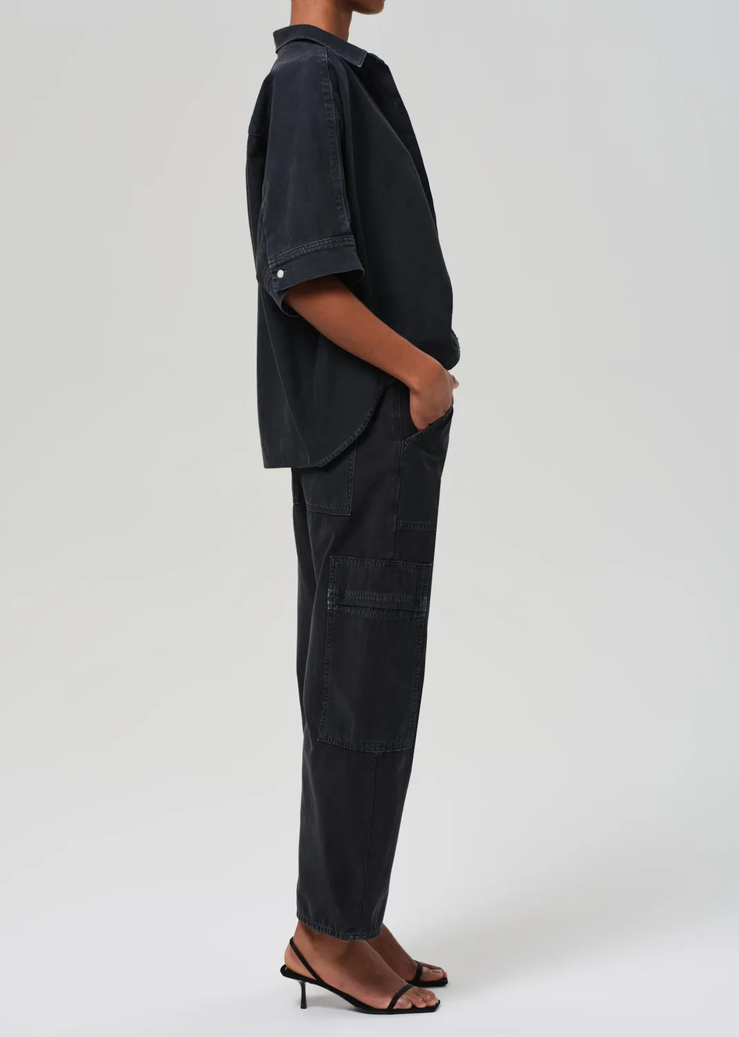 Marcelle Low Slung Easy Cargo - Washed Black