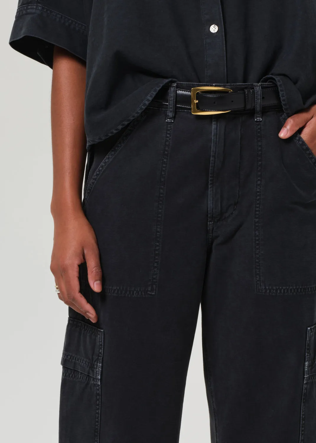 Marcelle Low Slung Easy Cargo - Washed Black
