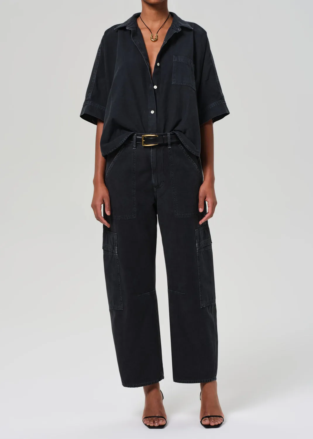 Marcelle Low Slung Easy Cargo - Washed Black