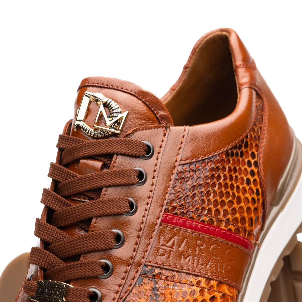 Marco Di Milano Brescia Honey Python & Calfskin Sneakers