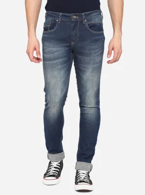 Mid Blue Washed Narrow Fit Jeans | Greenfibre