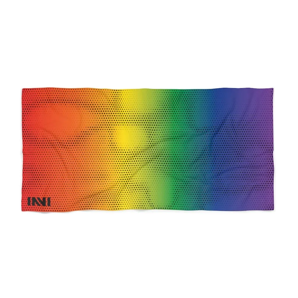 Modern Rainbow Beach Towel