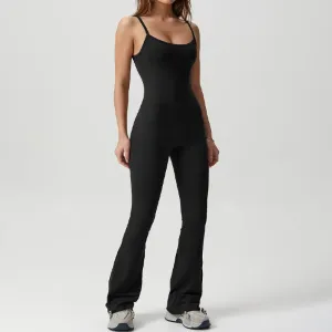 Mona Seamless Strappy Bodycon Flared Jumpsuit