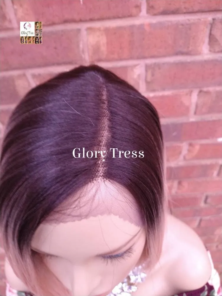 New Arrival// Pink Bob Wig, Ombre Pink Wig, Straight Bob Lace Front Wig, Ready To Ship // BEHOLD