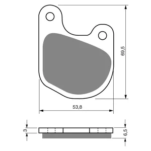 New GOLDFREN Brake Pad - S3 Sintered Sports (PBPH71) #GF059S3