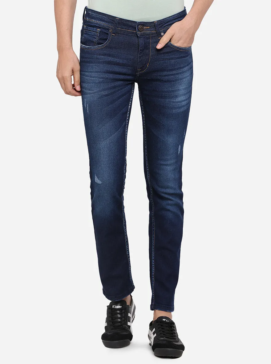 Night Blue Washed Slim Fit Jeans | JadeBlue