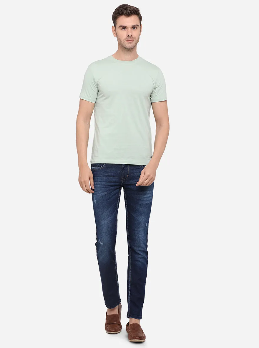 Night Blue Washed Slim Fit Jeans | JadeBlue