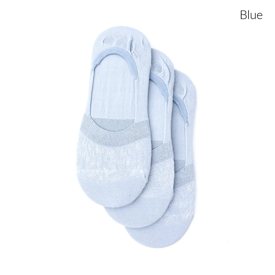 No Slip Knit Burnout Sneaker Socks- 3 Pack