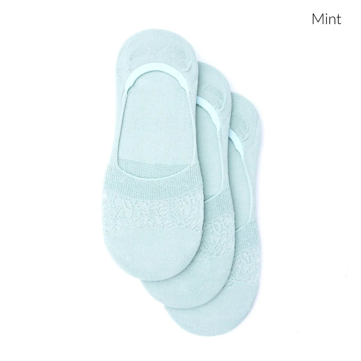 No Slip Knit Burnout Sneaker Socks- 3 Pack